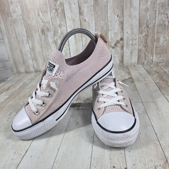 Converse Chuck Taylor‎ All Star Knit Slip On Pink Sneakers Womens Size 7 - Picture 5 of 8
